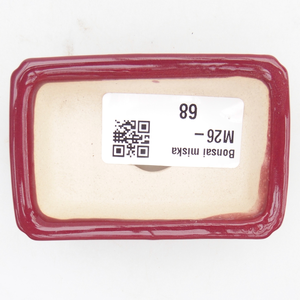 Mini miska do bonsai 7,5 x 5 x 2 cm, bordowa