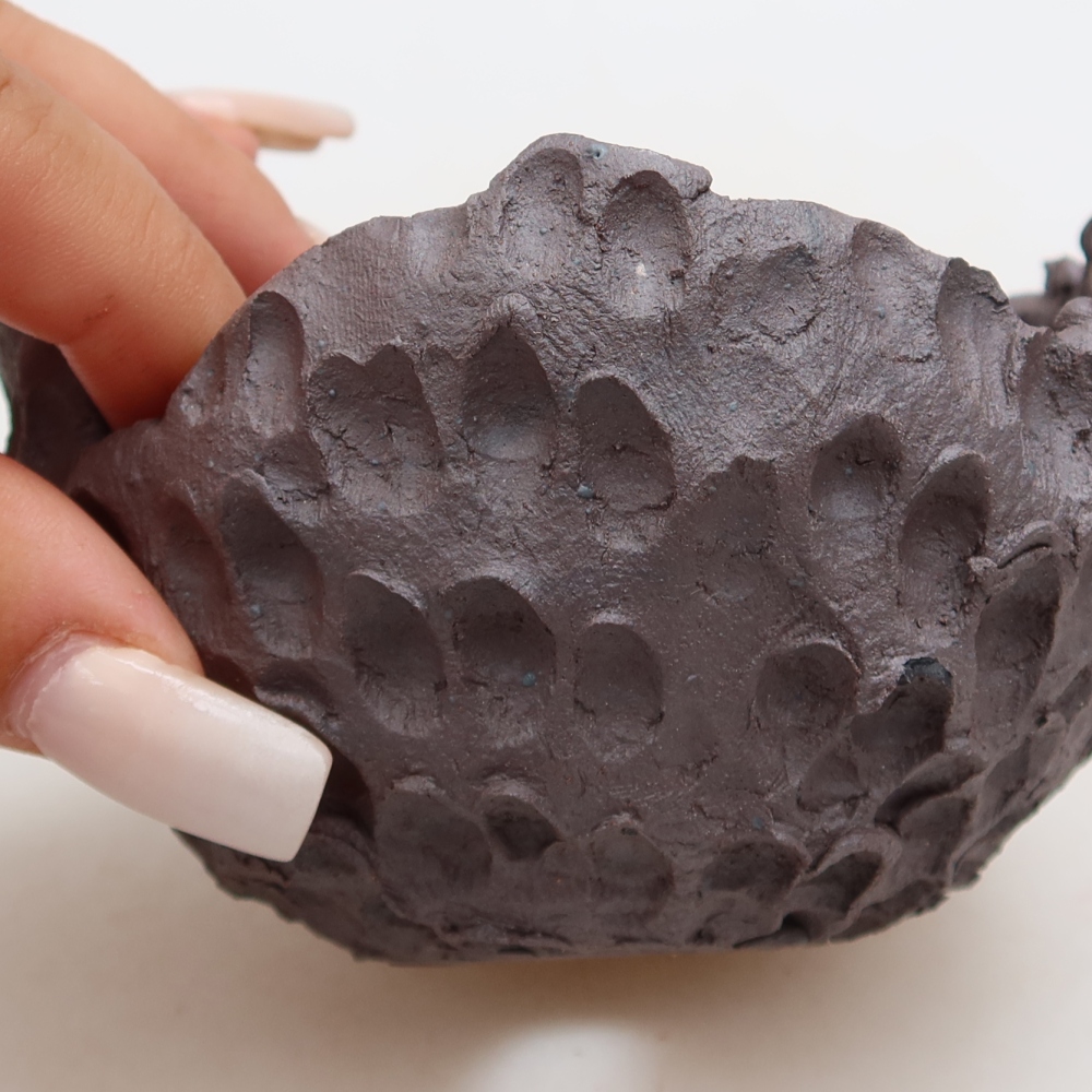 Ceramiczna skorupa  10 x 10 x 7 cm, kolor metaliczny
