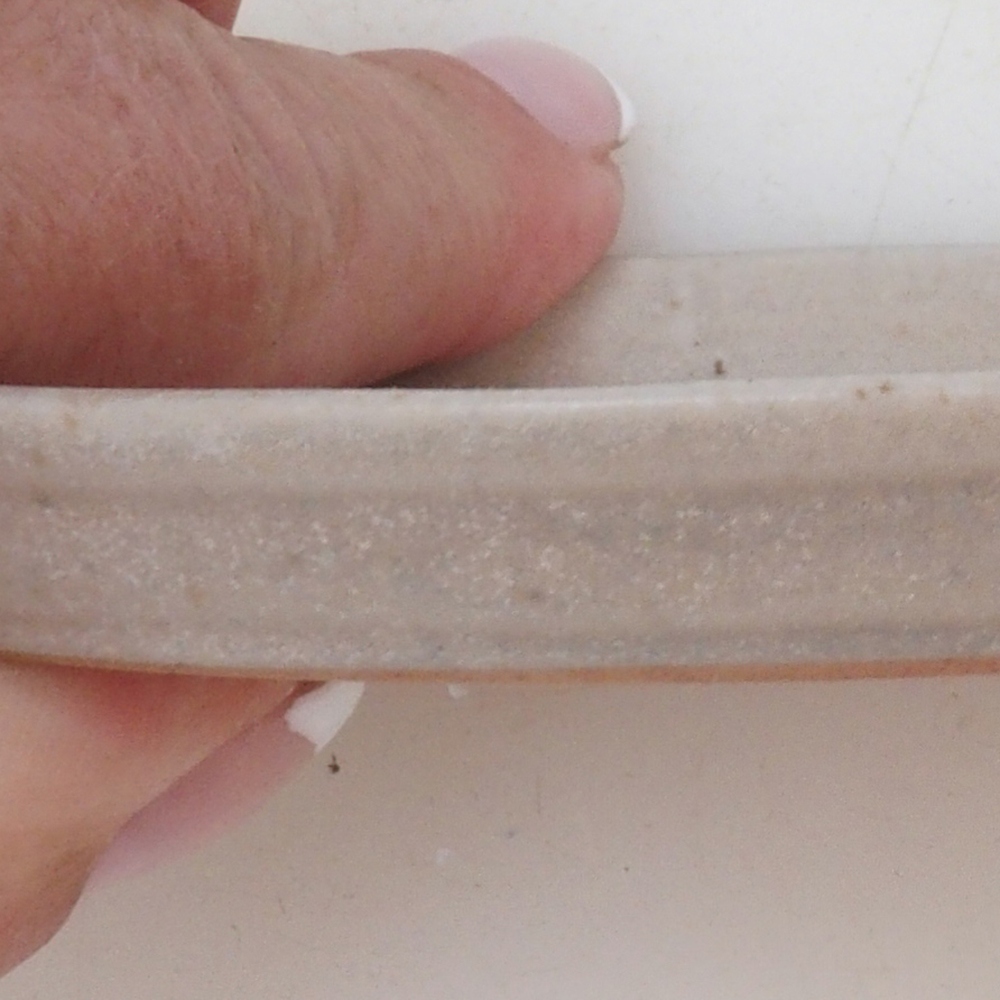 Ceramiczna miska H04 - 10,5 x 8 x 1 cm - beżowa