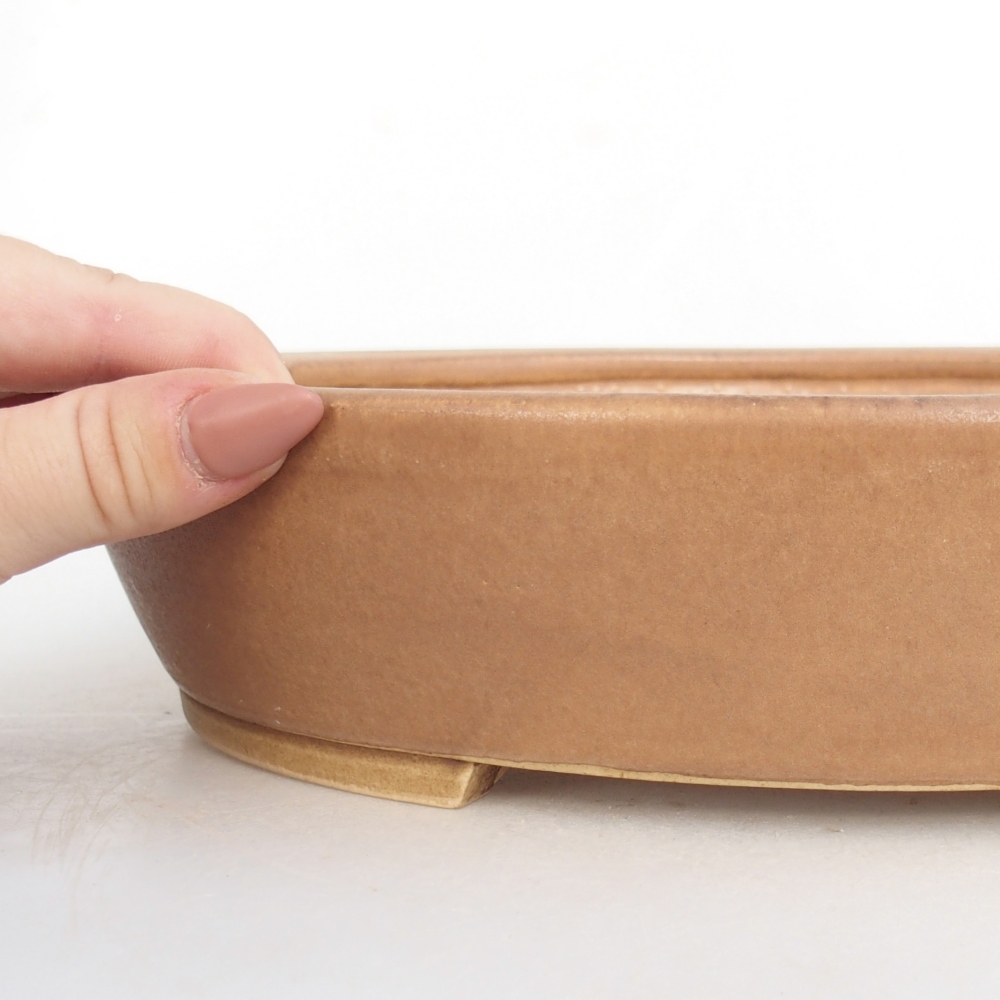 Ceramiczna miska na bonsai 28 x 24 x 6 cm, różowa