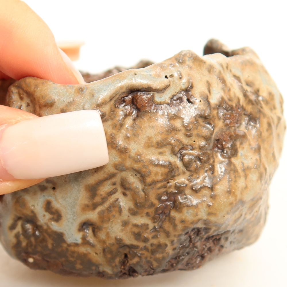 Ceramiczna skorupka  7,5 x 7 x 5 cm, kolor zielony
