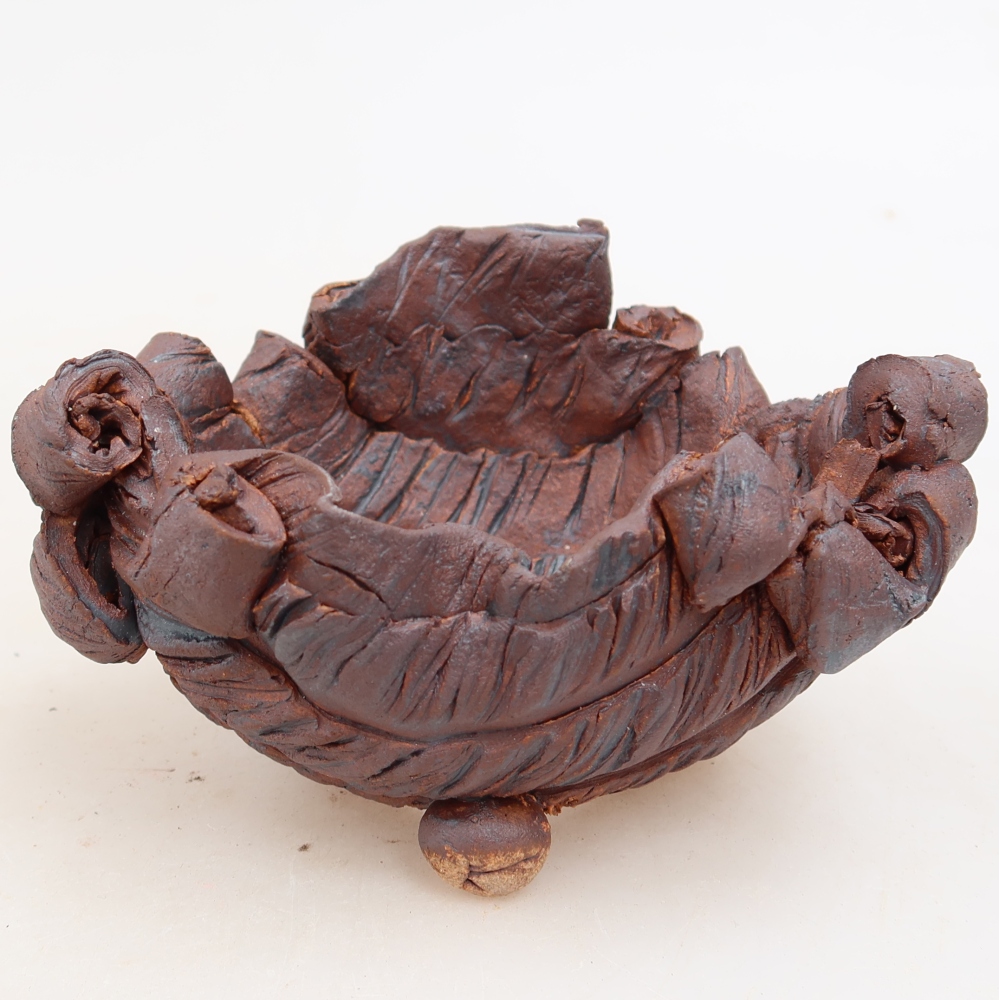 Ceramiczna skorupa  11 x 8 x 6,5 cm, kolor brązowy