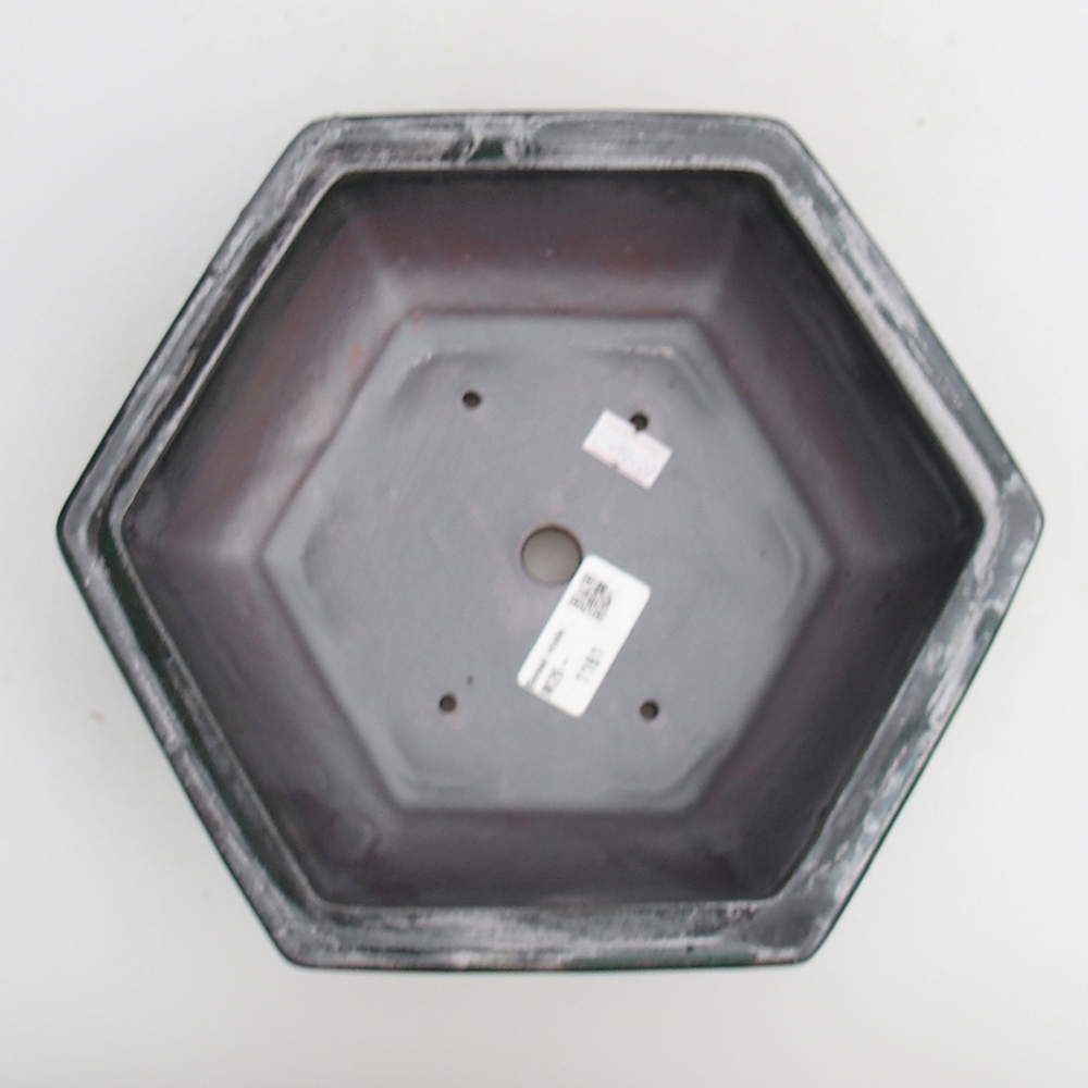 Ceramiczna miska na bonsai 23 x 21 x 7,5 cm, zielona