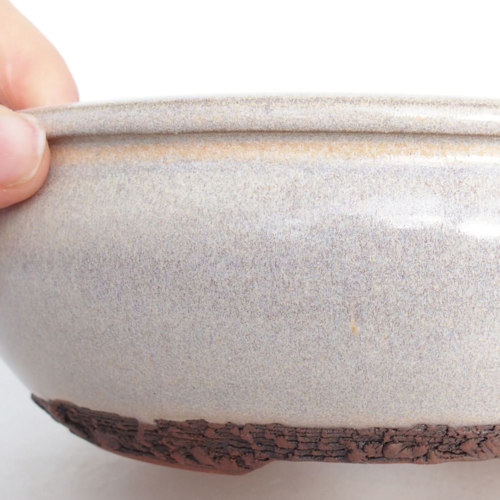 Ceramiczna miska na bonsai 17,5 x 17,5 x 6 cm, szara