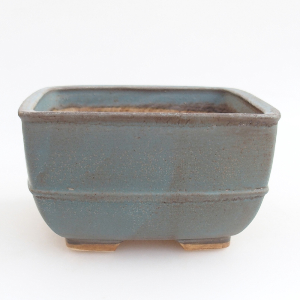 Ceramiczna miska bonsai 16 x 16 x 9 cm, kolor niebieski