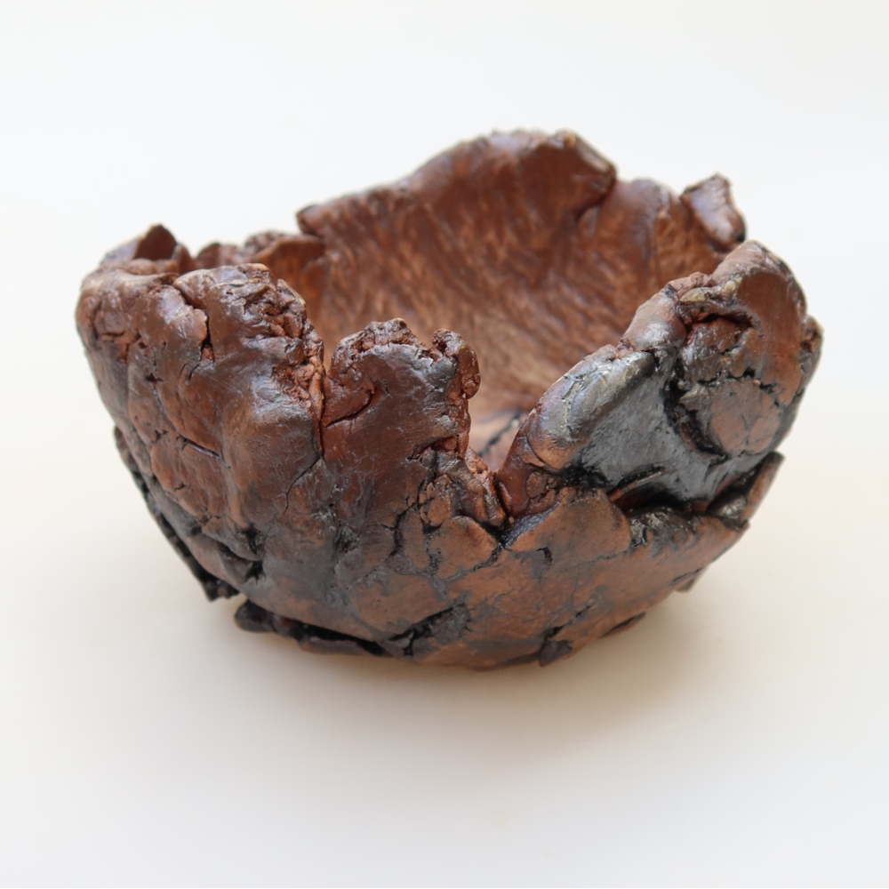Ceramiczna skorupa 11 x 10 x 6 cm, kolor brązowy