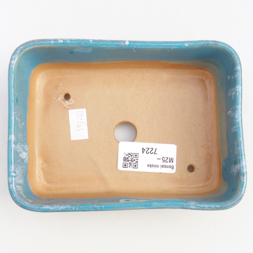Ceramiczna miska do bonsai 14,5 x 10,5 x 4,5 cm, kolor niebieski