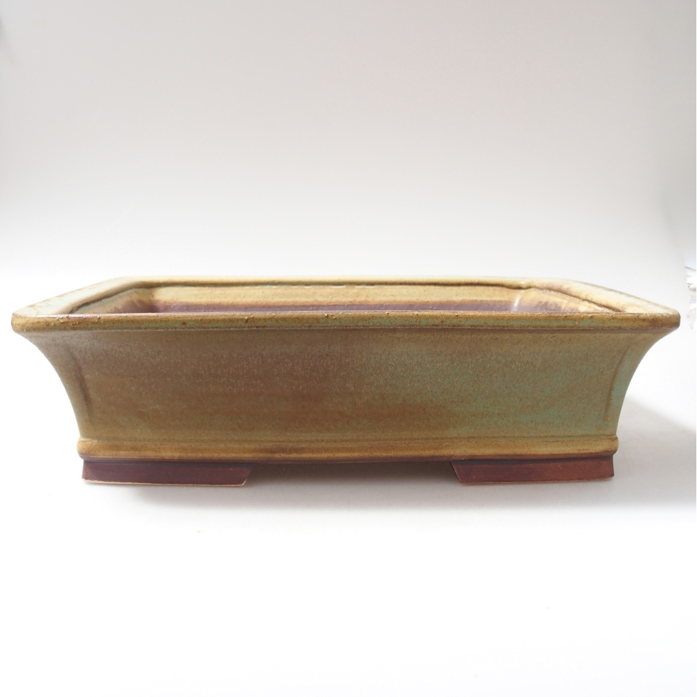 Ceramiczna miska na bonsai 29 x 24 x 8 cm, zielona