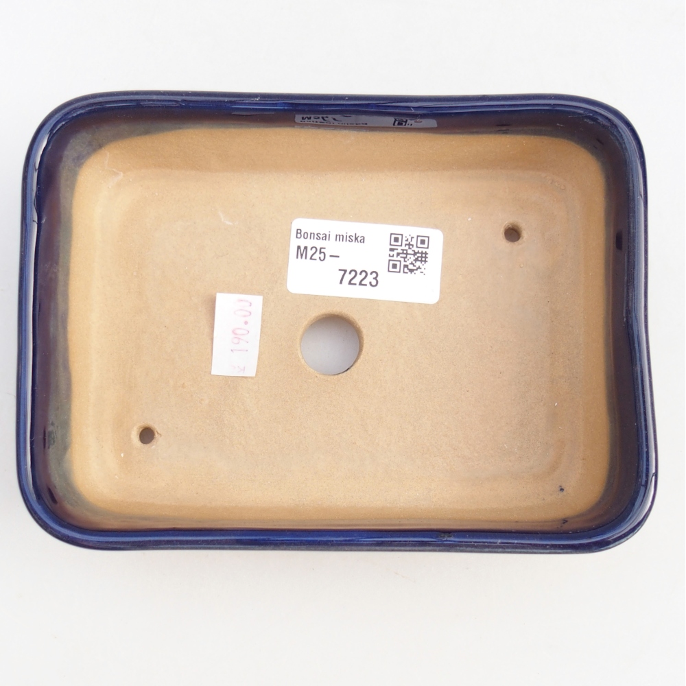 Ceramiczna miska do bonsai 14,5 x 10,5 x 4,5 cm, kolor niebieski