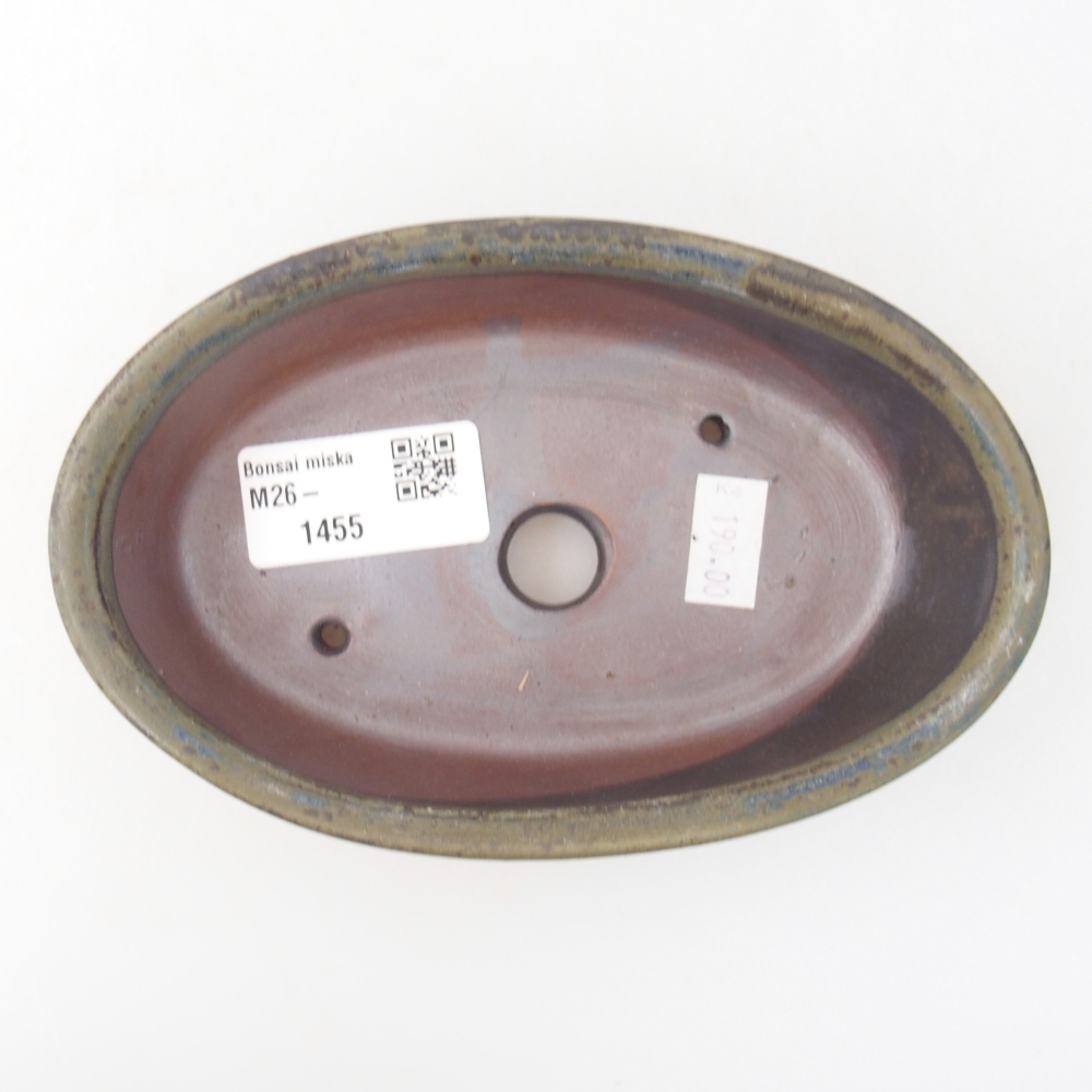 Ceramiczna miska do bonsai 15 x 9,5 x 4 cm, brązowa