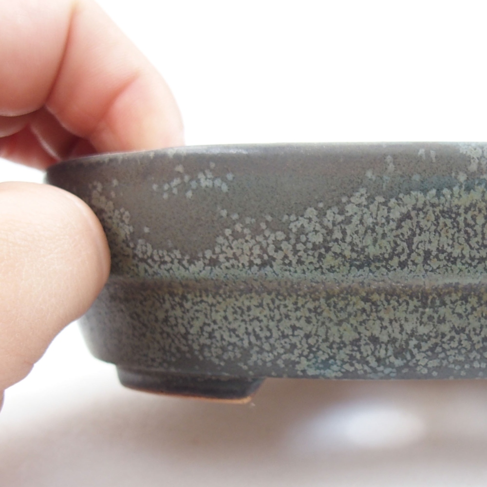 Ceramiczna miska bonsai 13,5 x 10 x 4 cm, kolor szary