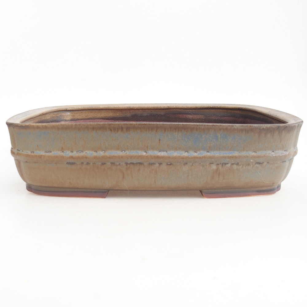 Ceramiczna miska na bonsai 29,5 x 24 x 7 cm, kolor niebieski