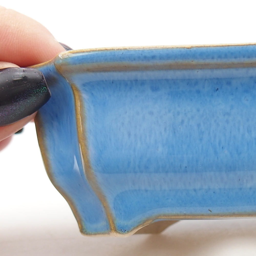 Mini miska do bonsai 9 x 6,5 x 3,5 cm, kolor niebieski