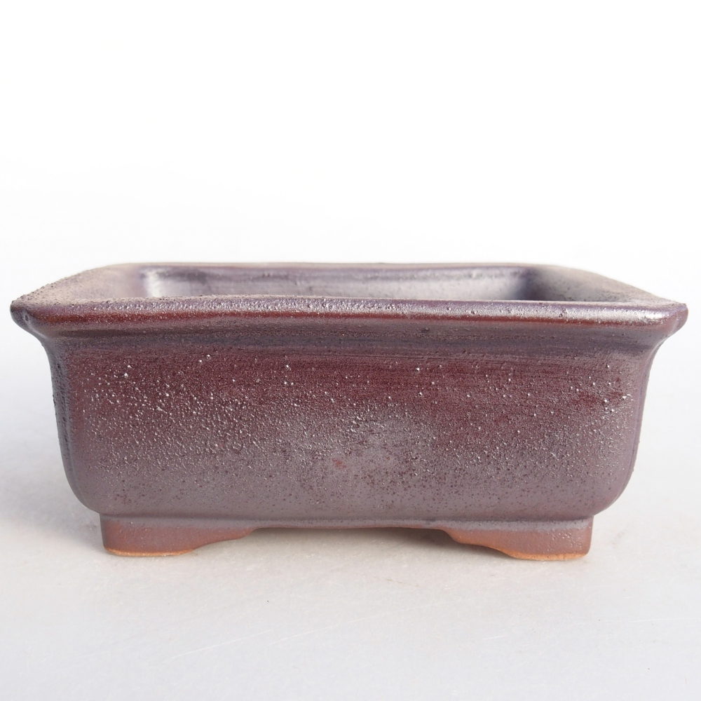 Ceramiczna miska do bonsai 12 x 9,5 x 5 cm, kolor metaliczny