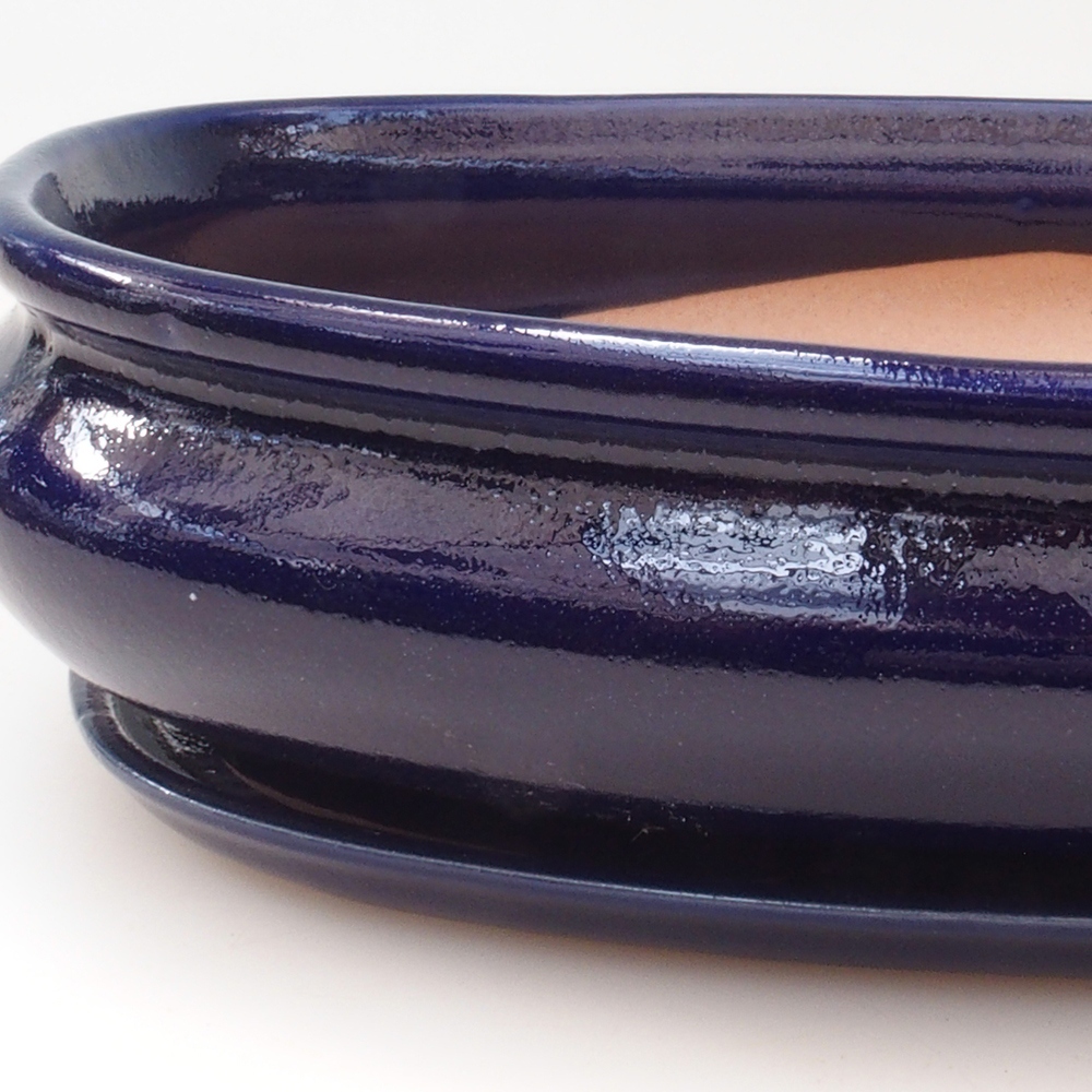 Bonsai bowl + spodek H01 - 12x9x5 cm