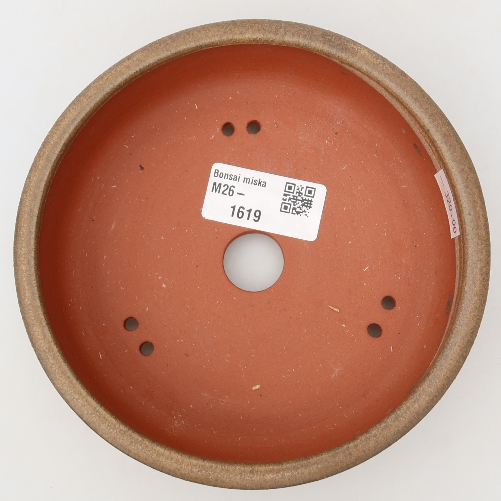 Ceramiczna miska do bonsai 14,5 x 14,5 x 4,5 cm, kolor brązowy