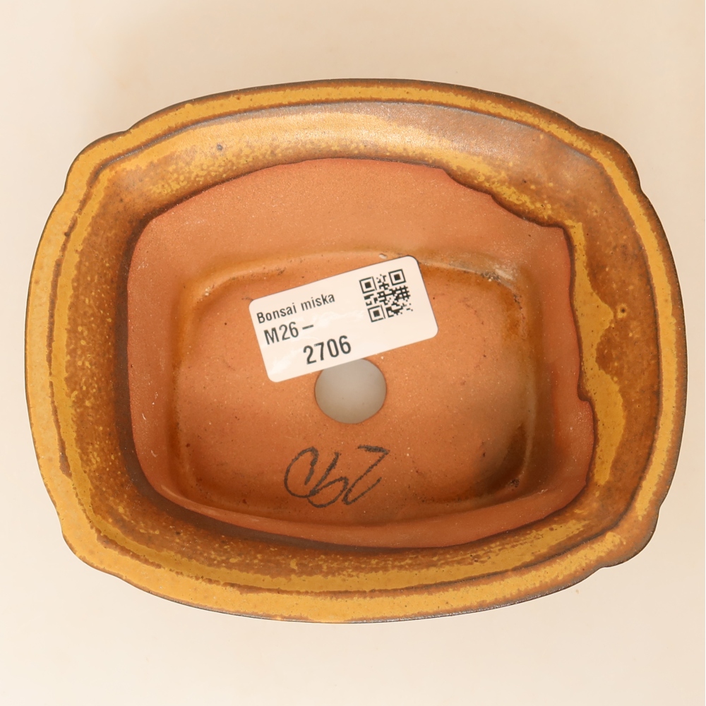 Ceramiczna miska  13 x 10,5 x 5,5 cm, kolor żółty