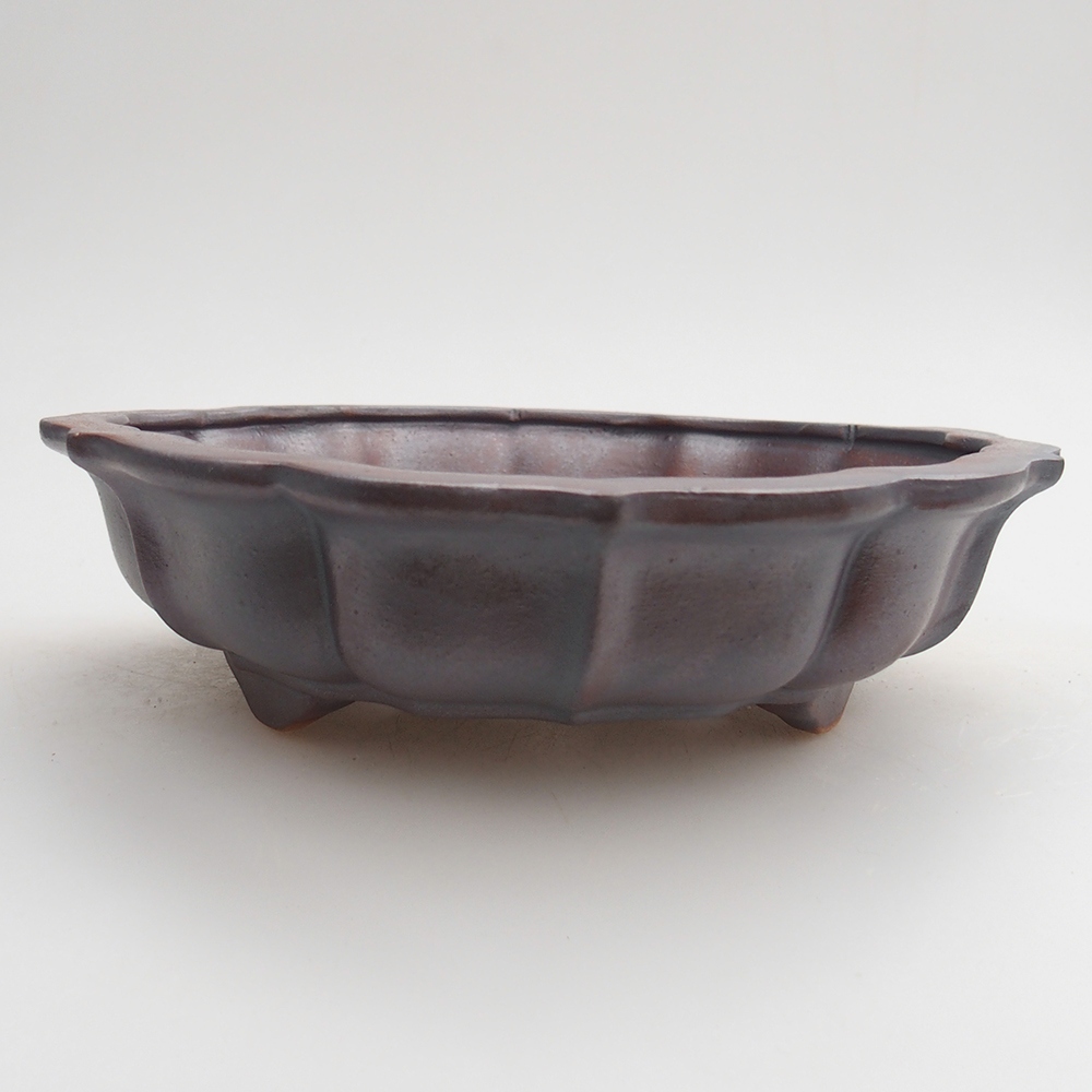 Ceramiczna miska na bonsai 18 x 18 x 4,5 cm, kolor metaliczny