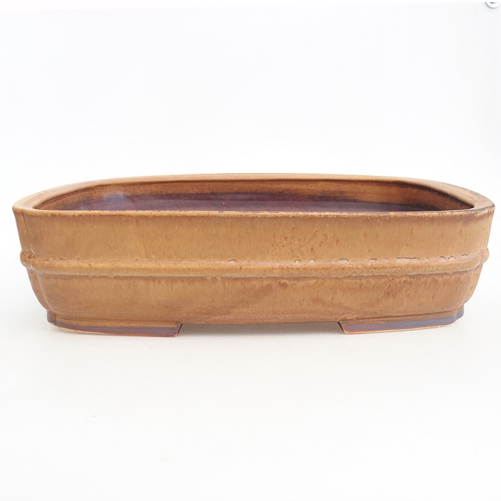 Ceramiczna miska na bonsai 29,5 x 24 x 7 cm, różowa