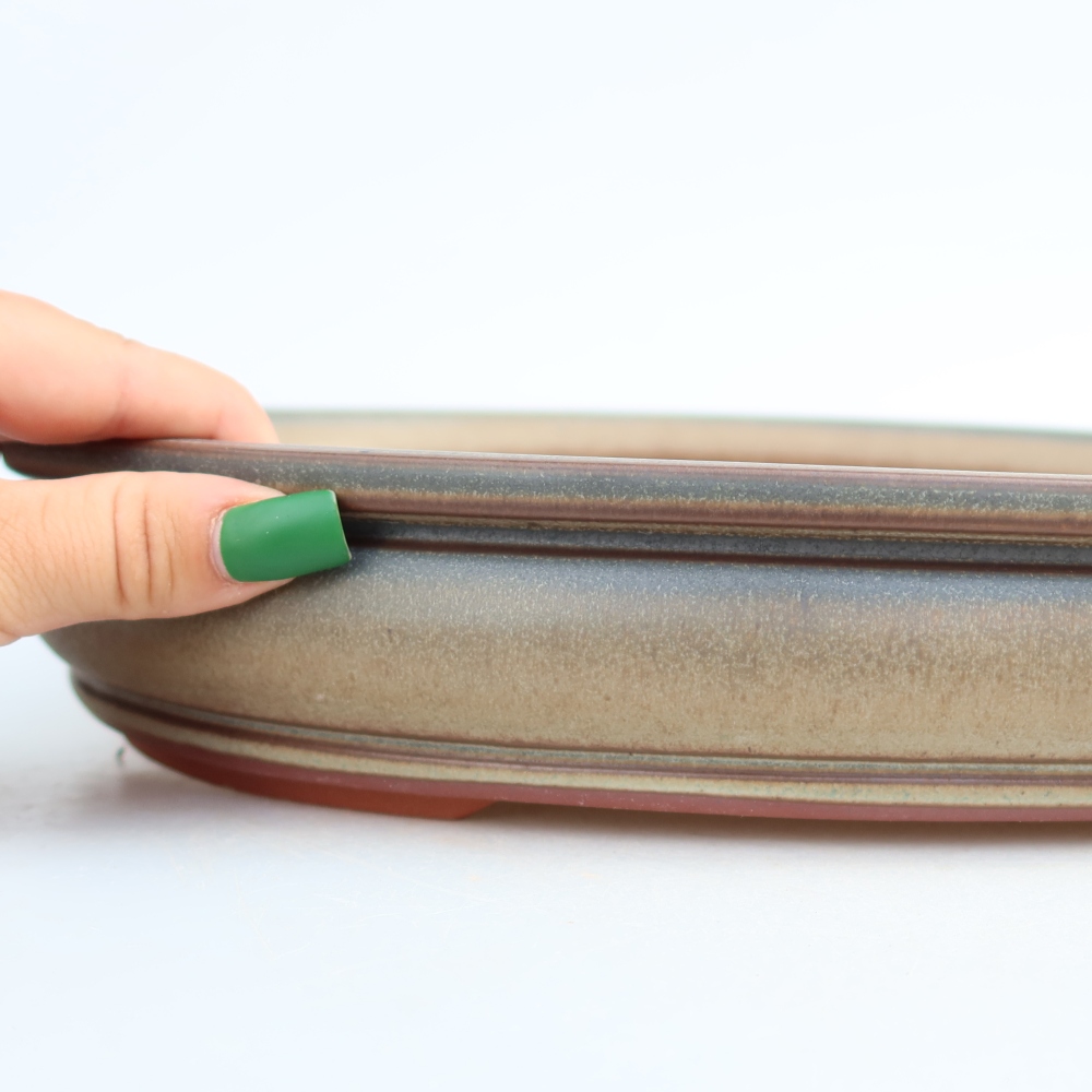 Ceramiczna miska  31 x 23,5 x 5,5 cm, kolor brązowy
