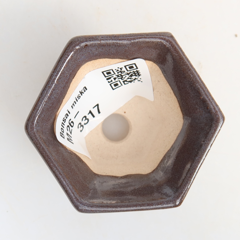 Ceramiczna miseczka do bonsai, 5,5 x 5 x 3 cm, kolor szary