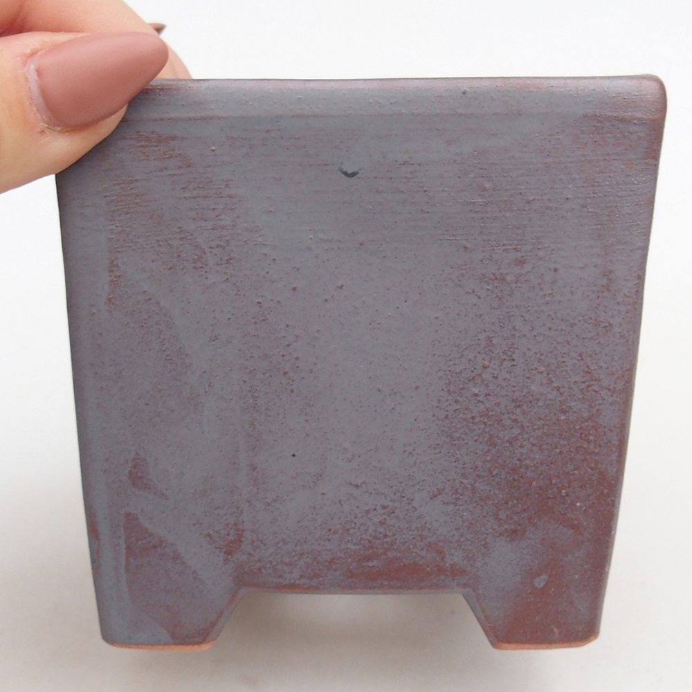 Ceramiczna miska na bonsai 9 x 9 x 8,5 cm, kolor metaliczny