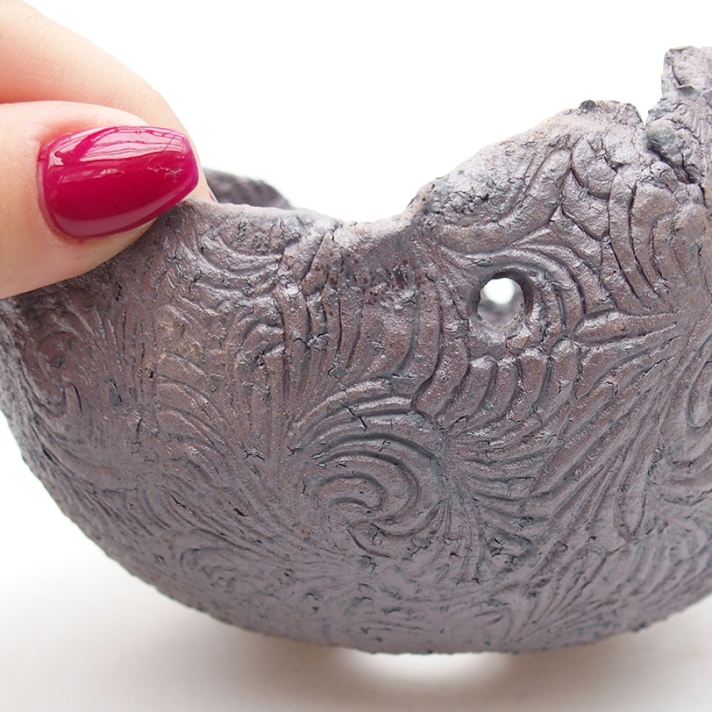 Muszla ceramiczna 13 x 12,5 x 8,5 cm, kolor metaliczny
