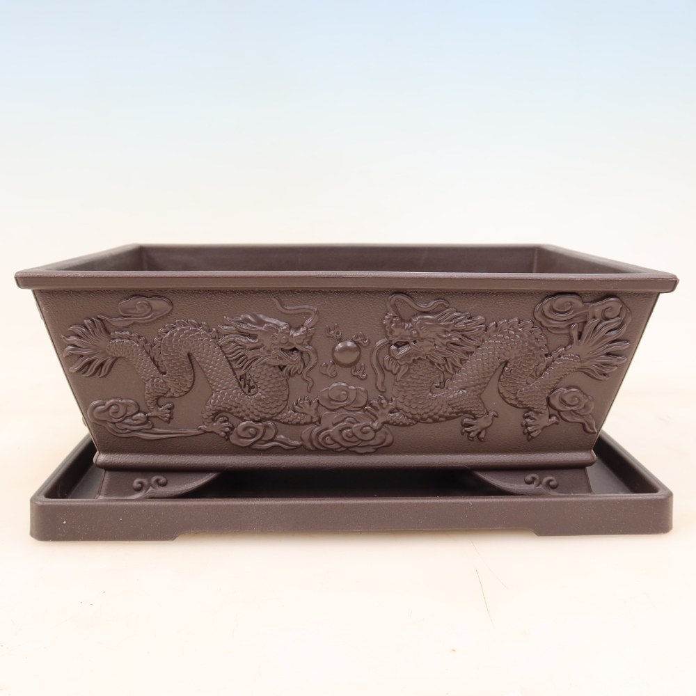 Miska do bonsai + podstawka, plastikowa MP-36 – 22,5 x 16 x 9 cm