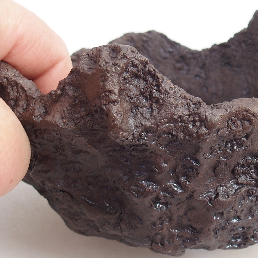 Ceramiczna skorupa 14 x 13 x 13 cm, kolor brązowy