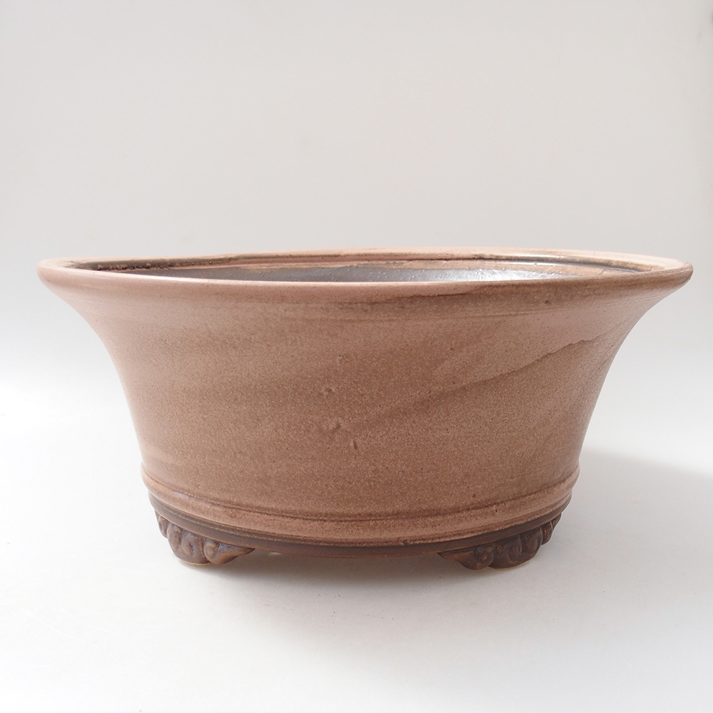 Ceramiczna miska na bonsai 29 x 29 x 12 cm, różowa