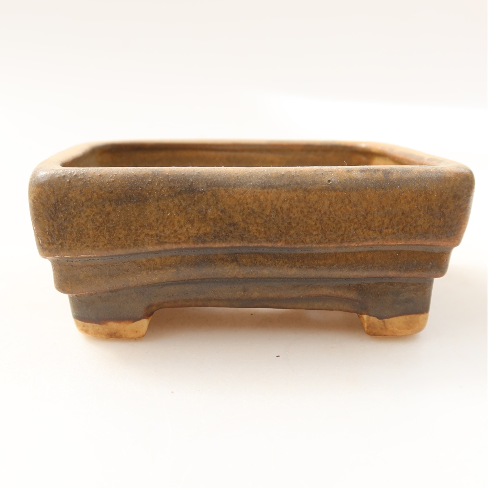 Ceramiczna miska do bonsai 9,5 x 7,5 x 3,5 cm, kolor brązowy