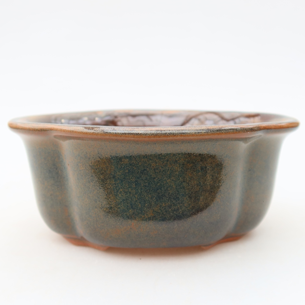 Ceramiczna miska do bonsai 13,5 x 11 x 6 cm, kolor brązowy