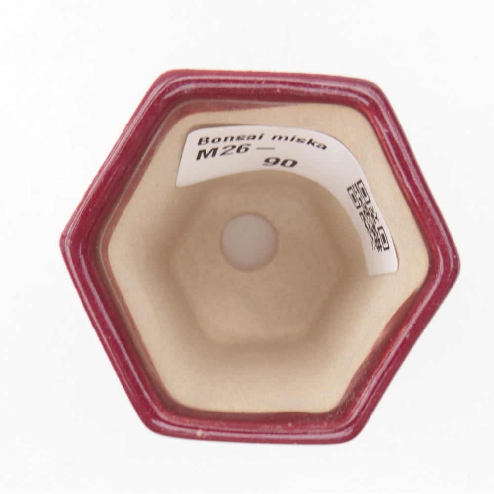 Mini miska do bonsai 5 x 4,5 x 6,5 cm, bordowa