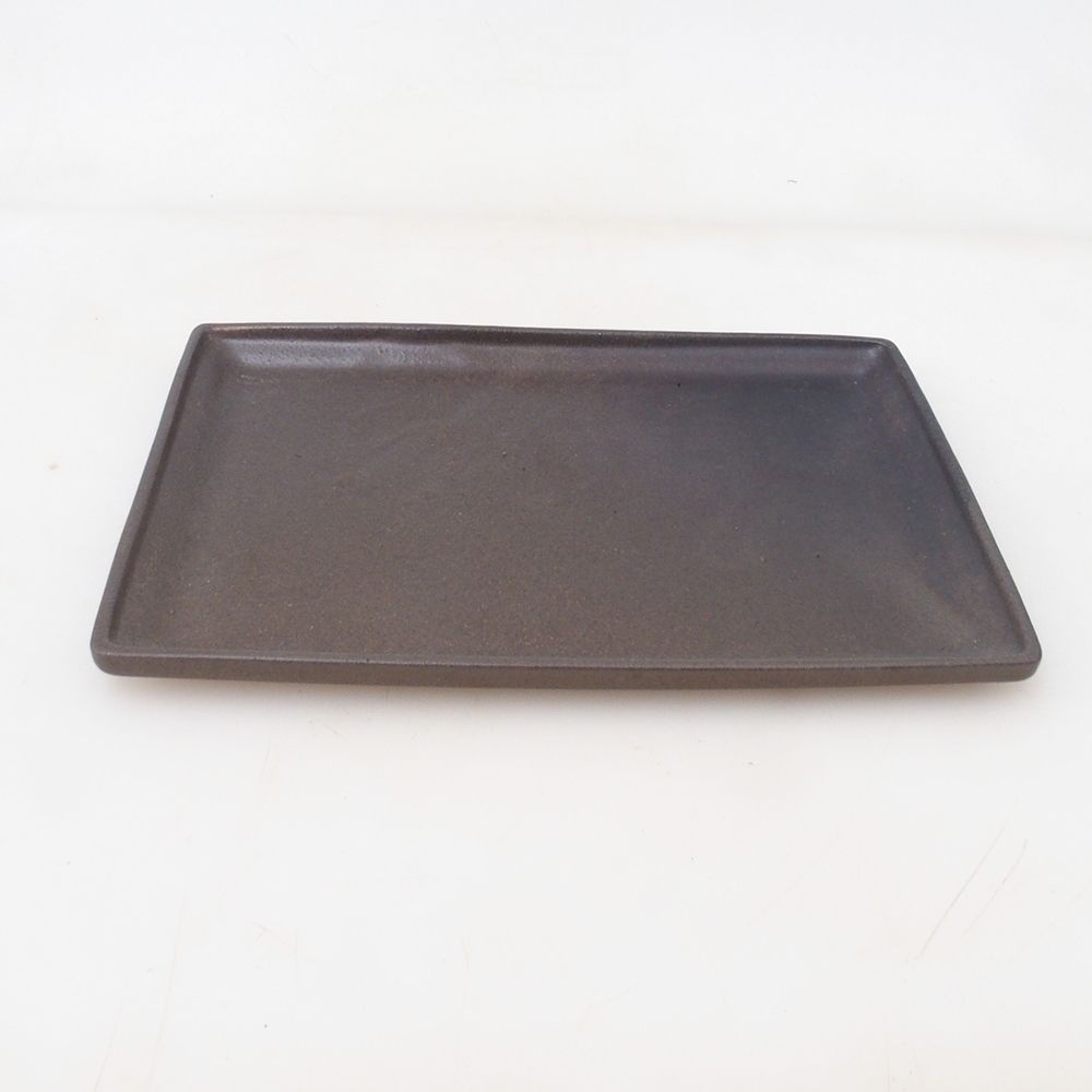 Bonsai bowl prostokątny 22,5 x 17 x 1,5 cm - brązowy