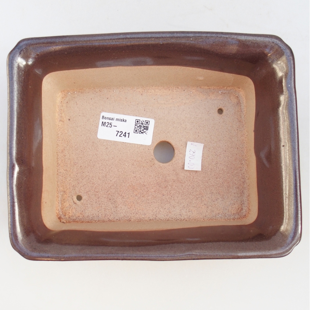 Ceramiczna miska na bonsai 18 x 14 x 7 cm, kolor metaliczny