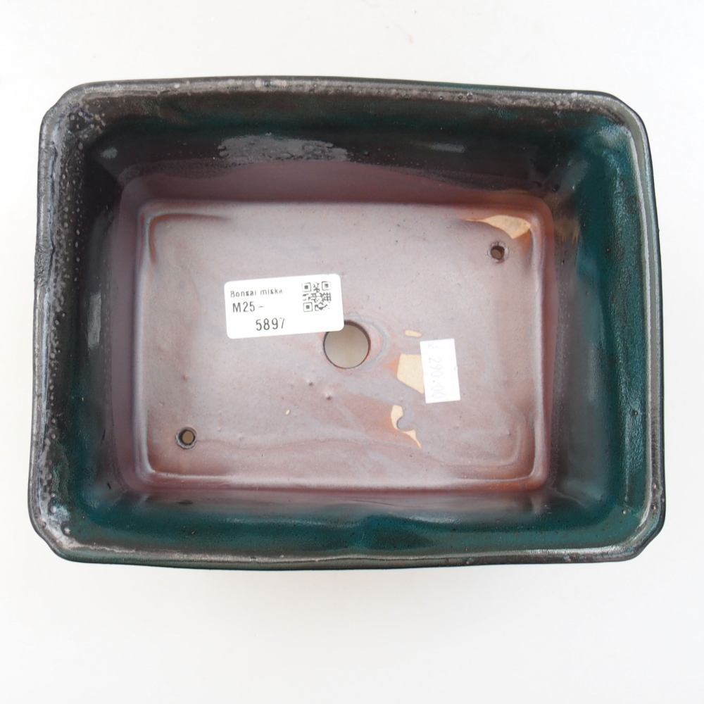 Ceramiczna miska bonsai 18 x 14 x 7,5 cm, kolor zielony