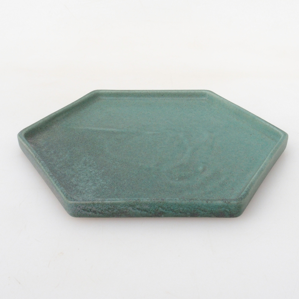 Miska ceramiczna H53 -18,5 x 17 x 1 cm - zielona