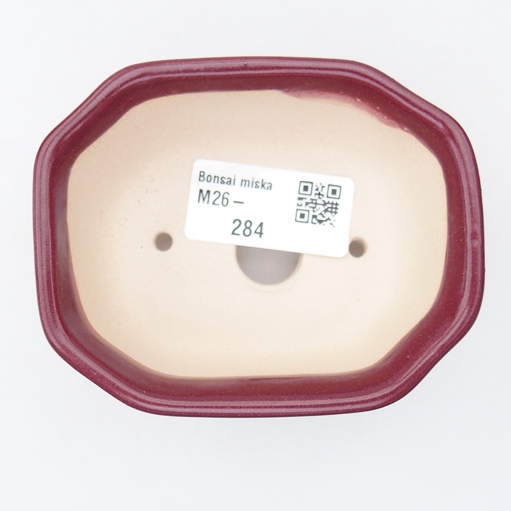Mini miska do bonsai 9 x 7 x 4,5 cm, bordowa