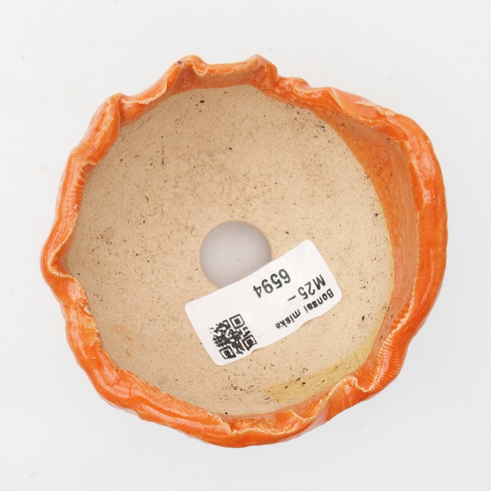 Ceramiczna muszla 8,5 x 8,5 x 6,5 cm, kolor pomarańczowy