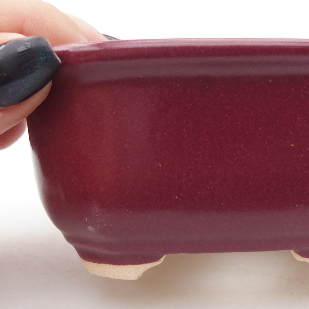 Mini miska do bonsai 9 x 7 x 4,5 cm, bordowa