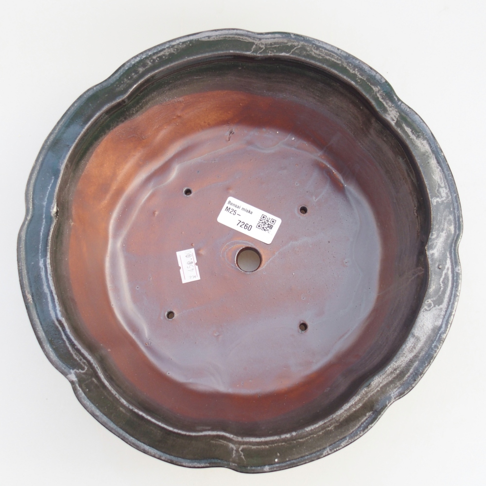 Ceramiczna miska na bonsai 27 x 27 x 8 cm, czarna