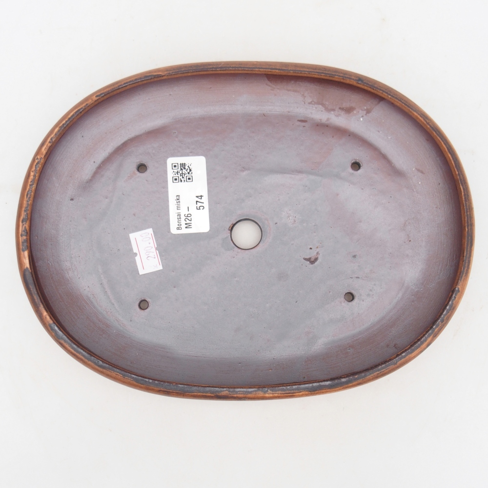 Ceramiczna miska na bonsai 22 x 17 x 3 cm, różowa