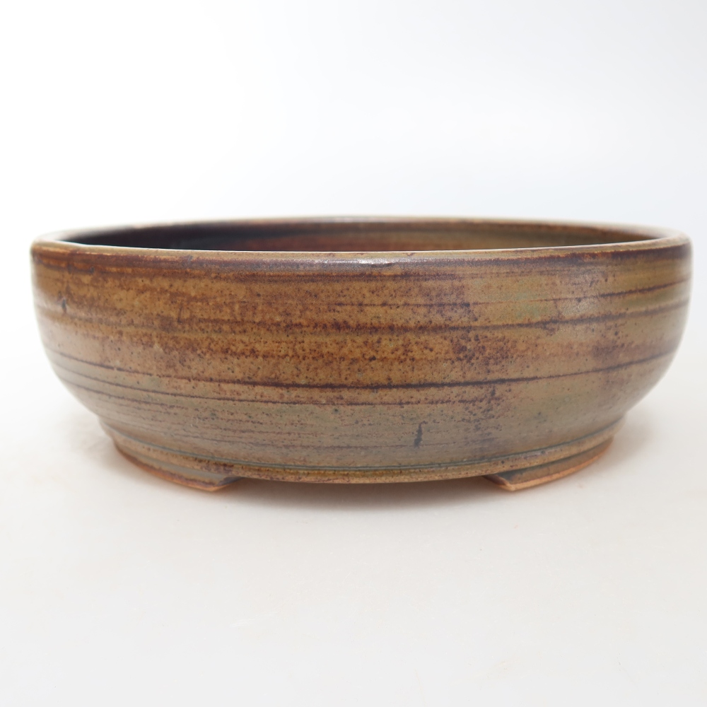 Ceramiczna miska do bonsai 19 x 19 x 7 cm, kolor szary