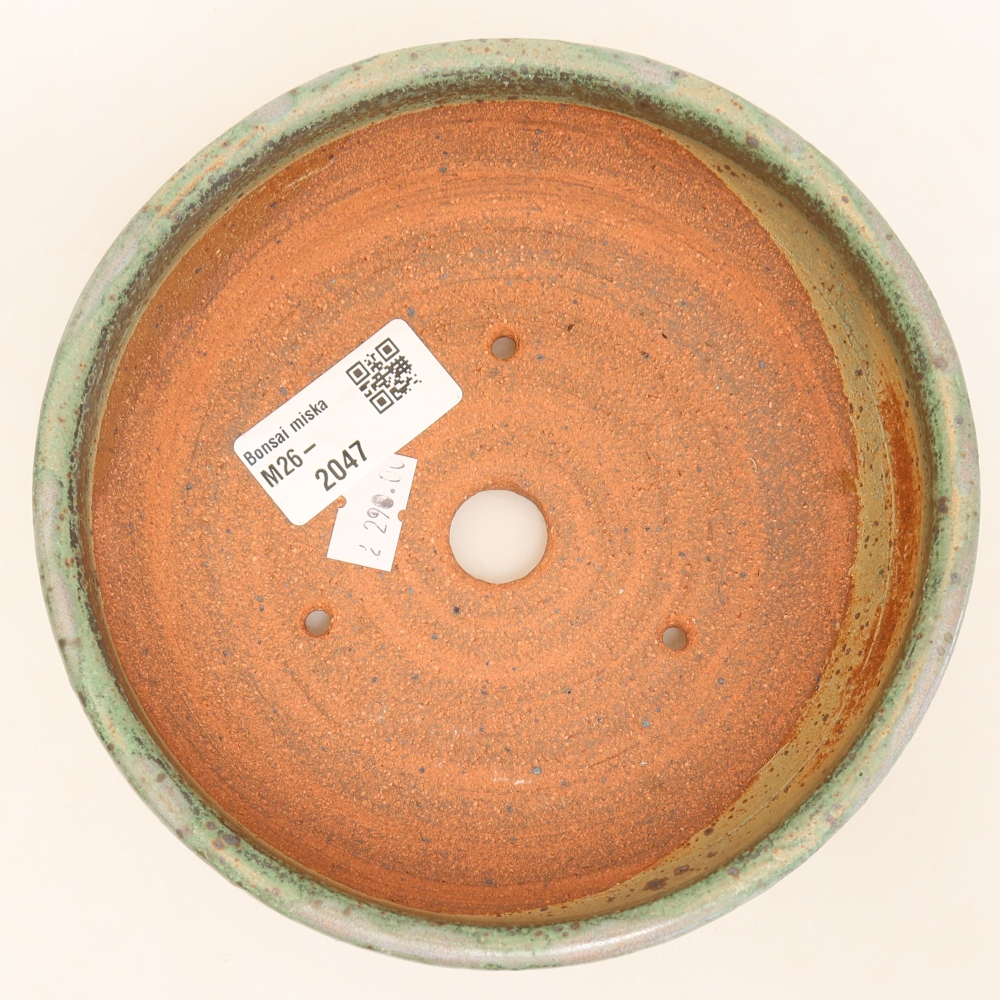 Ceramiczna miska do bonsai 15 x 15 x 5 cm, zielona