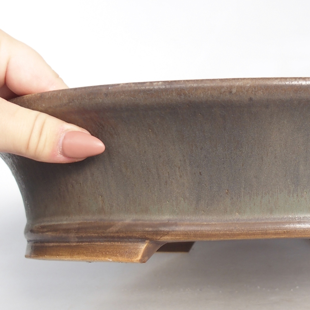 Ceramiczna miska na bonsai 32 x 29 x 7 cm, zielona