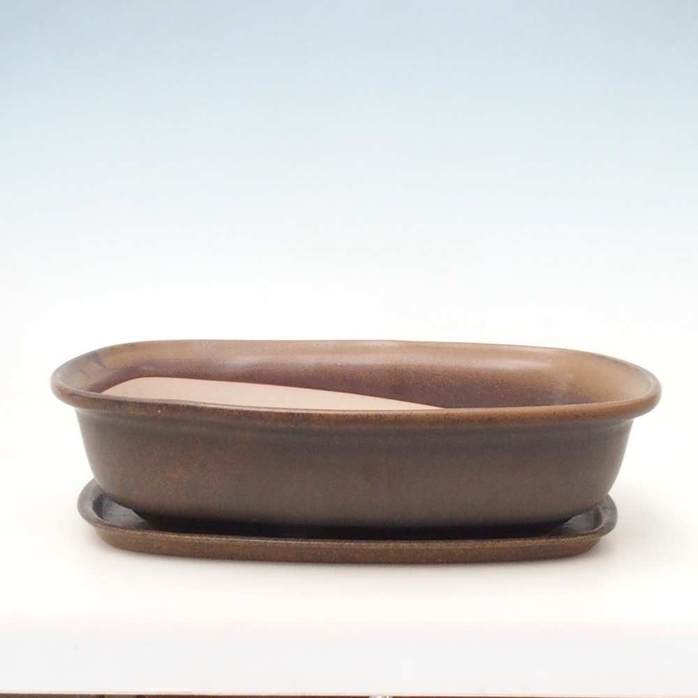Miska do bonsai + podstawka H10 – 37 x 28 x 9 cm.