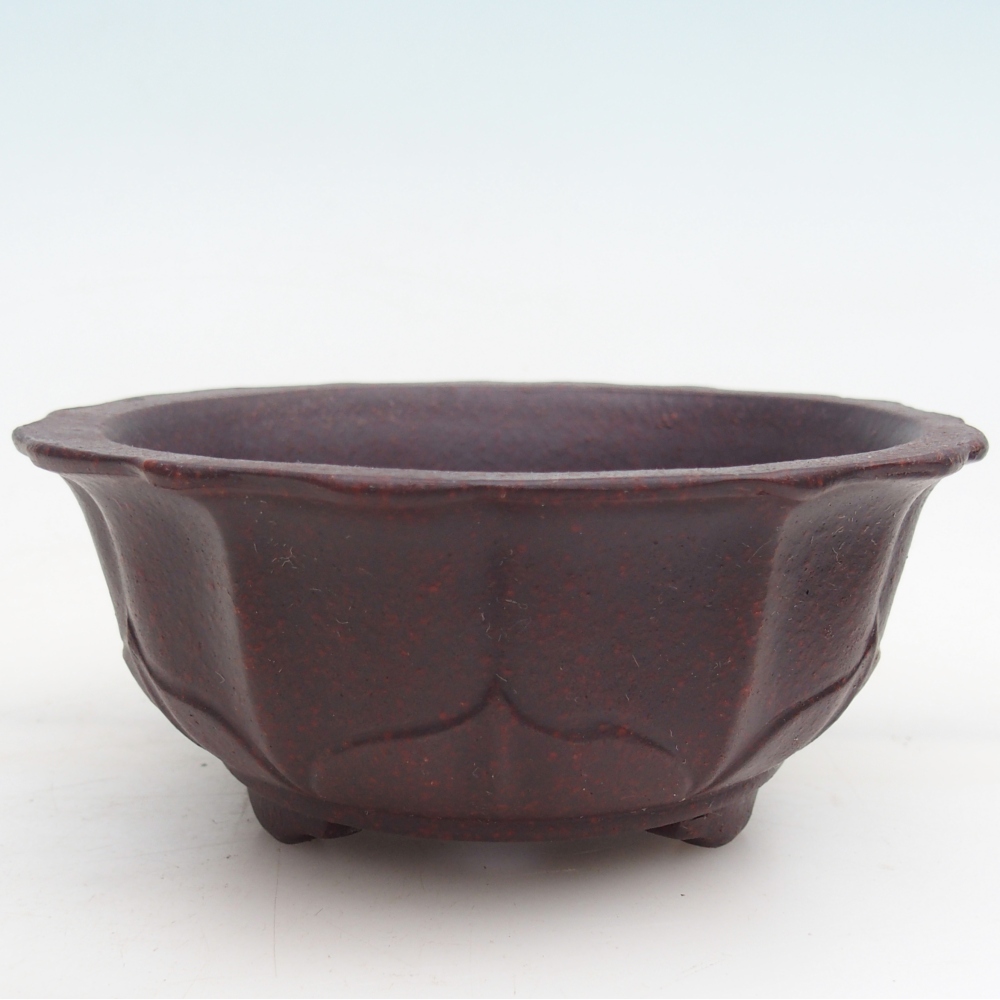 Ceramiczna miska do bonsai 15 x 15 x 6,5 cm, brązowa