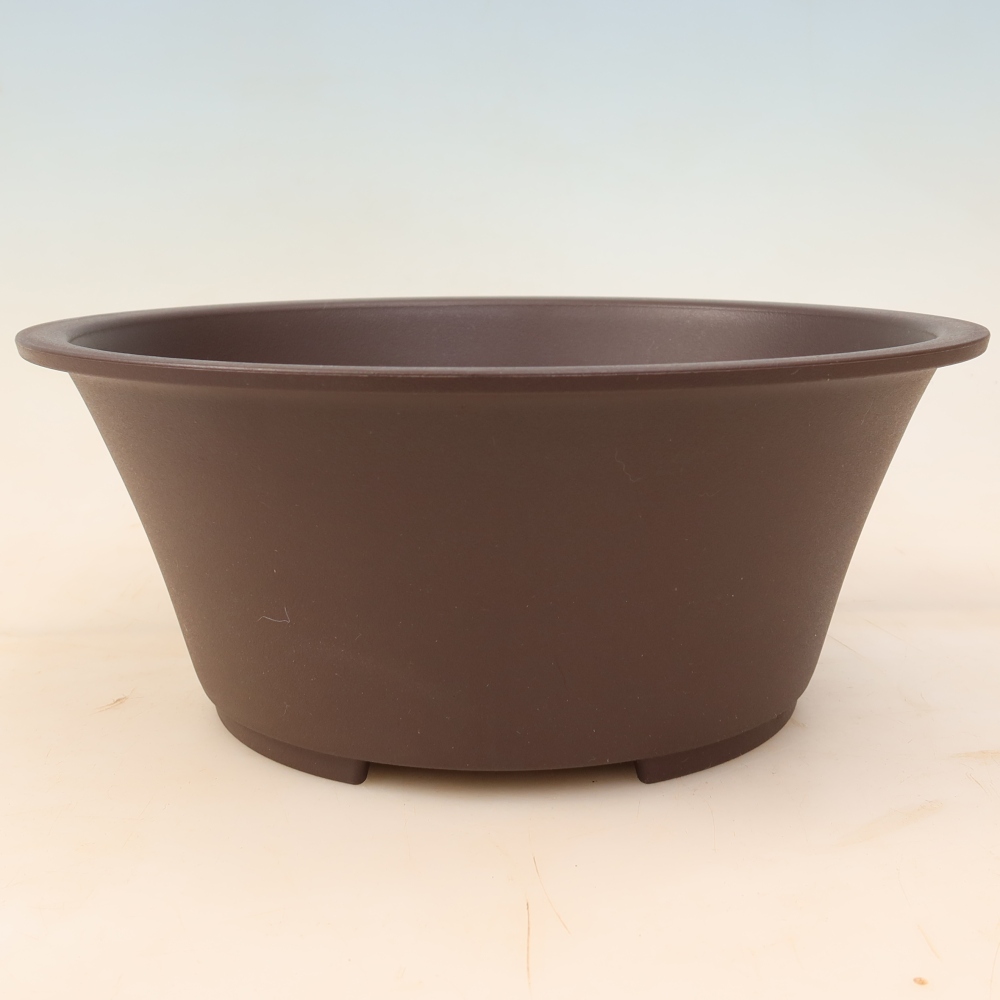 Plastikowa miska do bonsai MP-25, brązowa – 26,5 x 26,5 x 11 cm