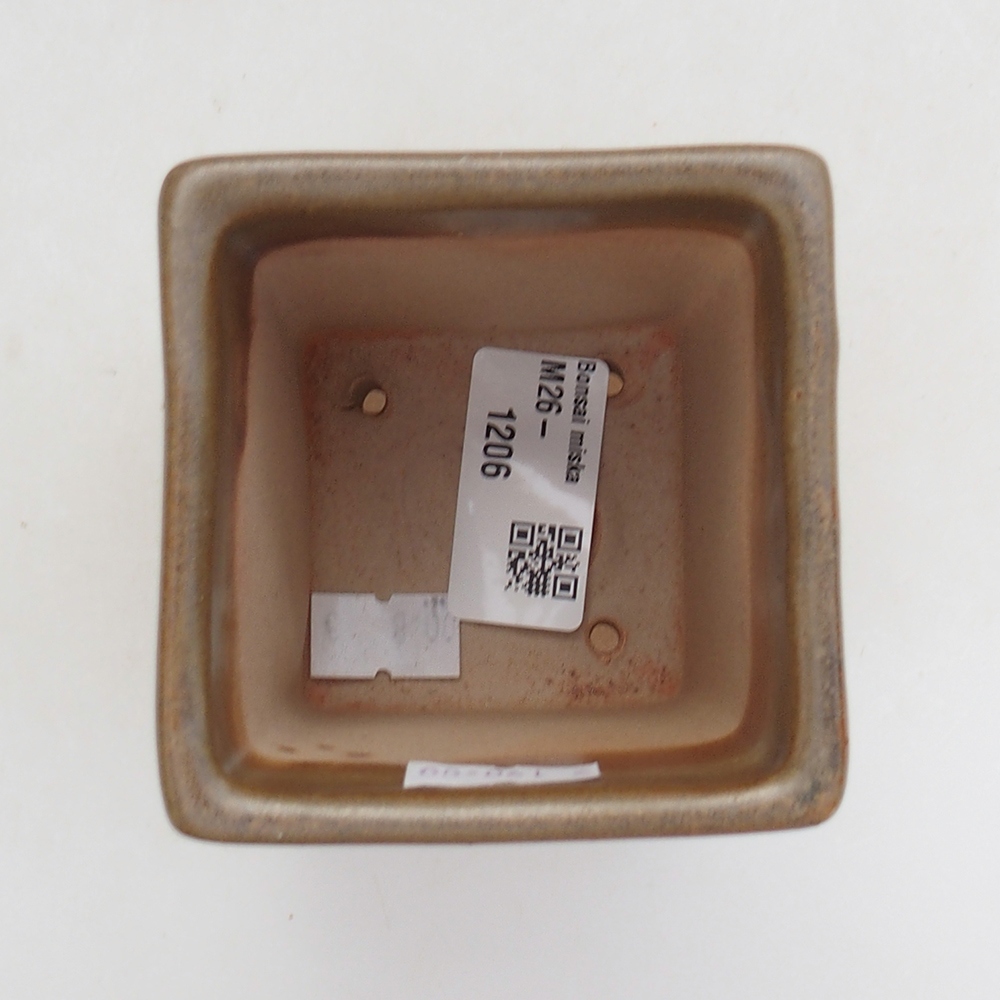 Ceramiczna miska na bonsai 7 x 7 x 9,5 cm, brązowa