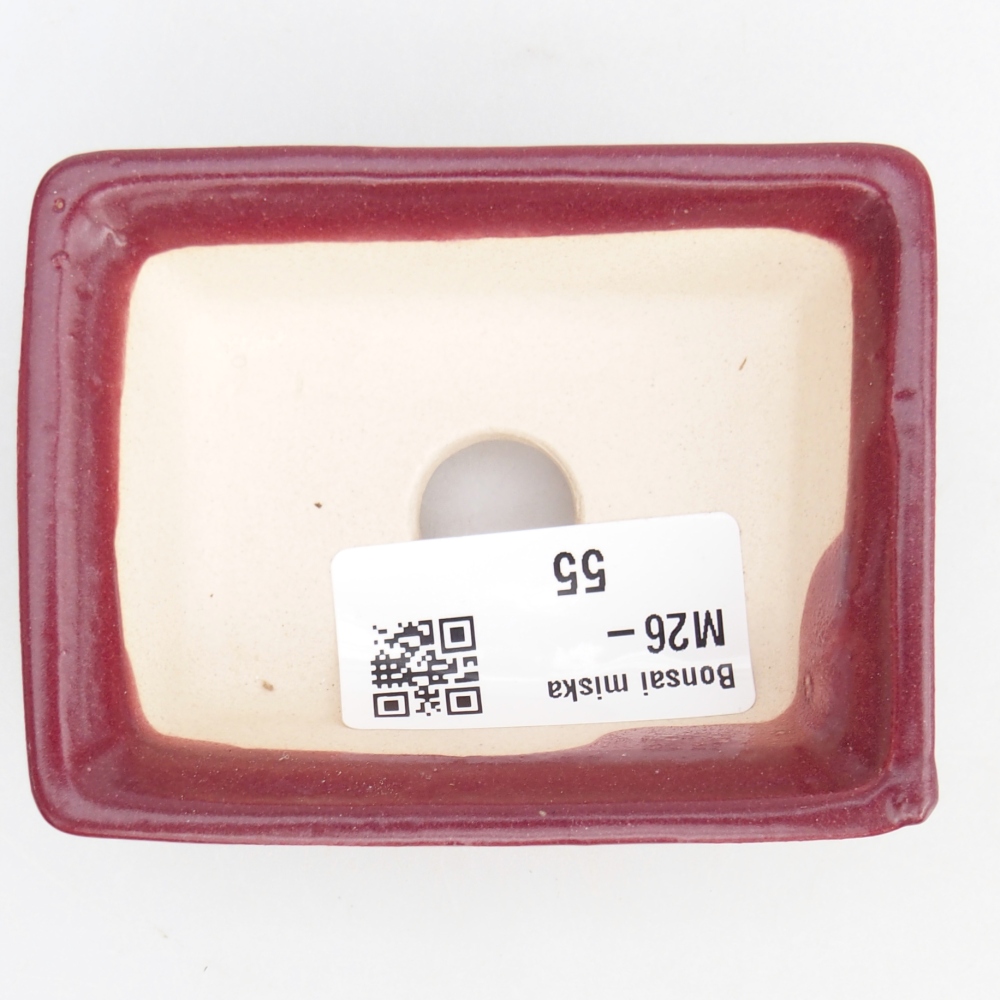 Mini miska do bonsai 8 x 6 x 2,5 cm, bordowa